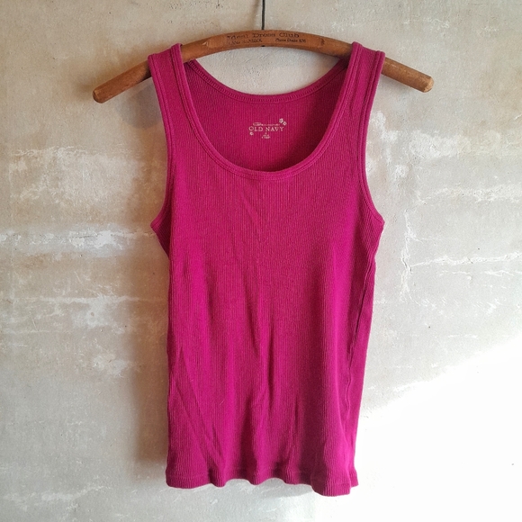 Old Navy Tops - 335a. bright pink vintage Old Navy cotton y2k tank top, S